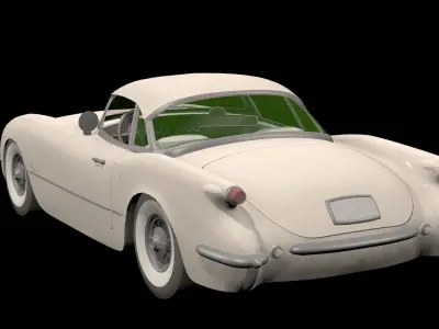 classic car Low-poly 3D model