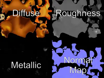 Adorable Bear with Honey Pot D Model Pack Low-poly 3D model