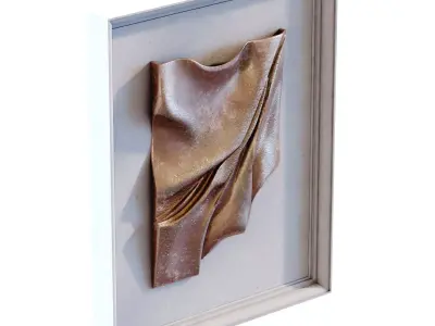 modern 3d frame wave set 779 Low-poly 3D model