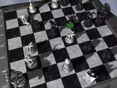 Chess Board Chessboard Gargoyles 3D model