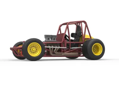 Vintage Sprint car Base Scale 1 to 25 3D print model