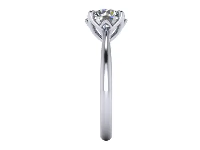 Solitaire Women Diamond Fashion Ring R7 3D print model
