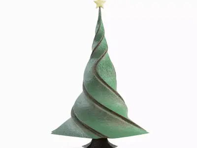 New Year Tree 01  Low-poly 3D model