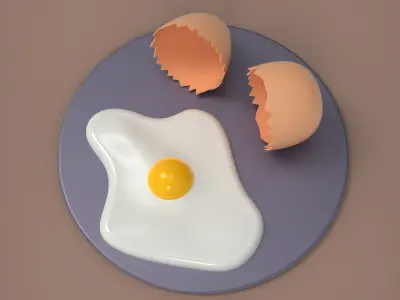 Broken Egg 3D print model