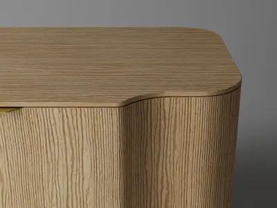 Kyoto Nightstand 3D Japanese-Inspired Luxury Furniture 3D model