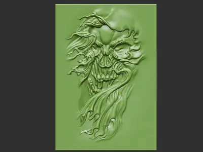 skull mold with 3D print model