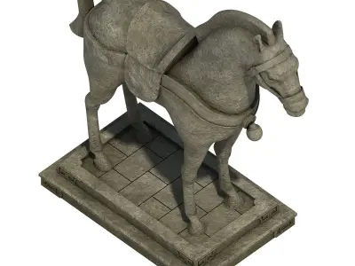 Architectural Decoration - Stone Horse 29 3D model