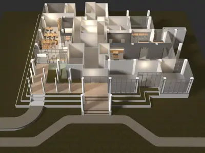 Office plan 24ZZ06 3D model