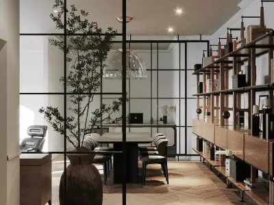 Luxury Office Interior Design Full 3D Scene 3D model 3D model