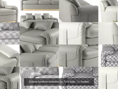 Eclipse furniture collection by Turri Italia  3D Model Pack