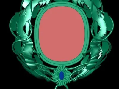 oriental dragon pendant 3D print model