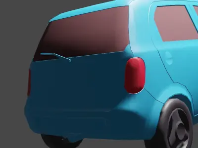 car low poly model Low-poly 3D model