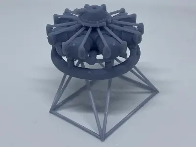 Radial engine PZL-3S for PZL-106A Kruk 3D print model