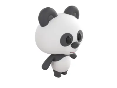 Character129 Rigged Panda 3D model