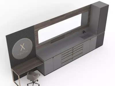 Hiworc Medical Clinic Cabinet Set 5 3D model