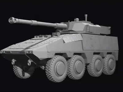 Boxer 8x8 with 105mm turret 3D print model