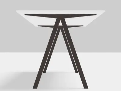 Rectangular Glass Table 3D model