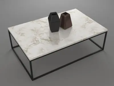 Marble Table Rectangle  3D model