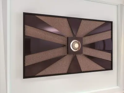 decorative lighting art frame Low-poly 3D model