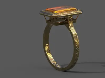 High-Quality 3D Ring Model Low-poly 3D model