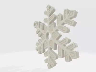 Elegant Snowflake Ornament Christmas Decoration Winter  3D print model