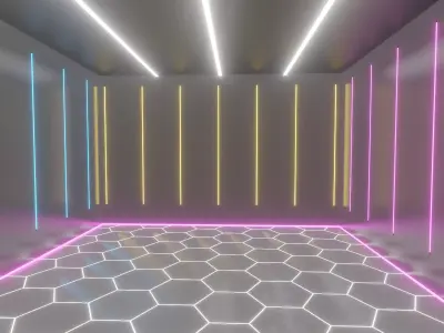 Car studio interior 3D model