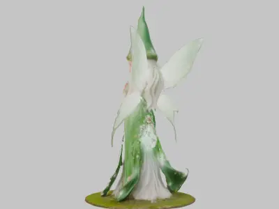 Female Fairy Gnome 3D Model Low-poly 3D model