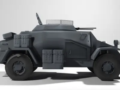 Armoured Car - Leichter Panzerspahwagen 3D model