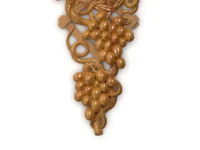 Bunch of grapes vine Decor 3D model 3D model