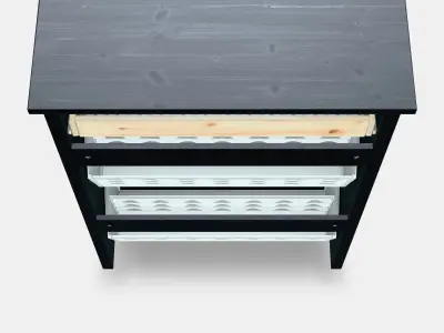 HEMNES Shoe cabinet with 2 compartments Low-poly 3D model