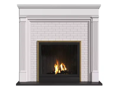 Modern Classic Art Deco Fireplace 3D model