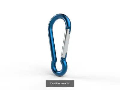 Carabiner Hook Collection 01 3D Model Pack