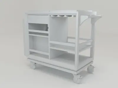 American country style dining car FM-CB06 3D model