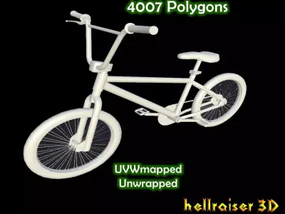 Bicycle bmx bike Low-poly 3D model