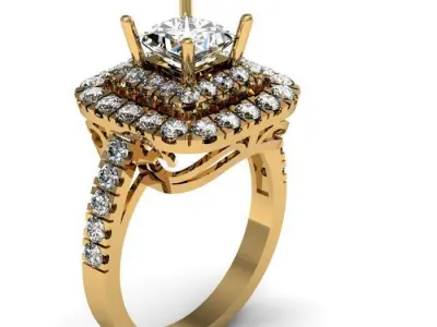 daimond ring 3D print model 18