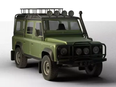 Classic Off-Road Utility Vehicle Vintage British Off-Roader 3D model