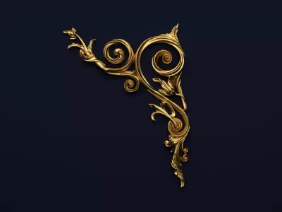 Classic decor ornament v-3D model 51 3D model