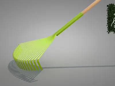 Garden Broom 3D model