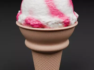 Radperi fantastyc ice cream 3D model for adversiting 3D model