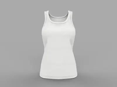 Women tank top with UV map Low-poly 3D model