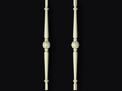 antique baluster 3D model 4