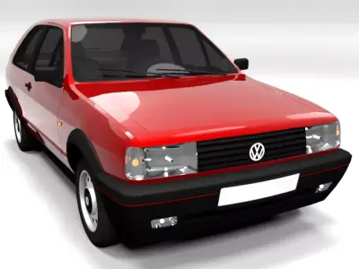 VW POLO FACELIFT 1990 Low-poly 3D model