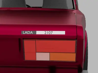 VAZ 2107 Low-poly 3D model