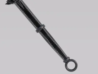 Dragon Bone Two Handed Mace from Skyrim Low-poly 3D model