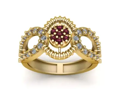 Luxury wedding Diamond ring 3d Printable Model 3D print model