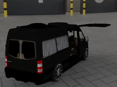 Mercedes-Benz Sprinter 3D model by PIXELCRAZE