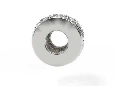 Flower and stars Charm with Gems 3D print model