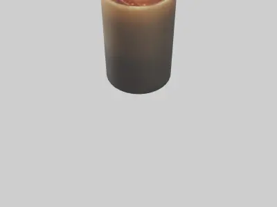 Decorative Candle model Low-poly 3D model