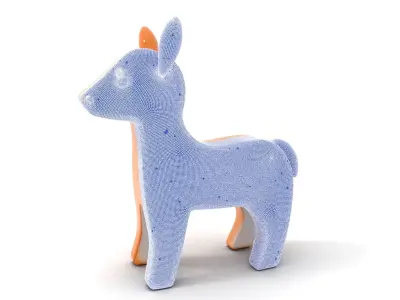 Wooden Deer Toy Model Pack Texture