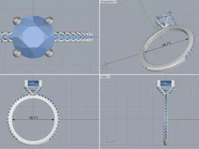 ring woman  3D print model 105